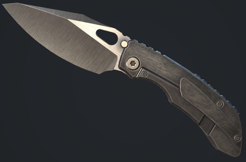 GRANT NECK PACK Nano V Decorté Pre Order Custom Knife Factory & Rotten Design EVO 5 Lefty Barked Ston