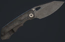 Pre Order Custom Knife Factory & Rotten Design EVO-XS Blackwash Titanium Handles w/ Blackwash M398