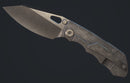 Pre Order Custom Knife Factory & Rotten Design EVO-XS Lefty Gray Barked Stonewash Titanium Handles w/ Satin M398