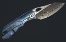 Pre Order Custom Knife Factory & Rotten Design EVO-XS Full Dress ZircuTi Titanium Handles w/ Damasteel