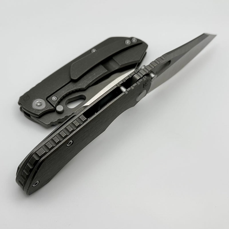 Custom Knife Factory Rotten Design Evo 4.0 Left Hand Machine Grind S90V w/ Tumbled Handles