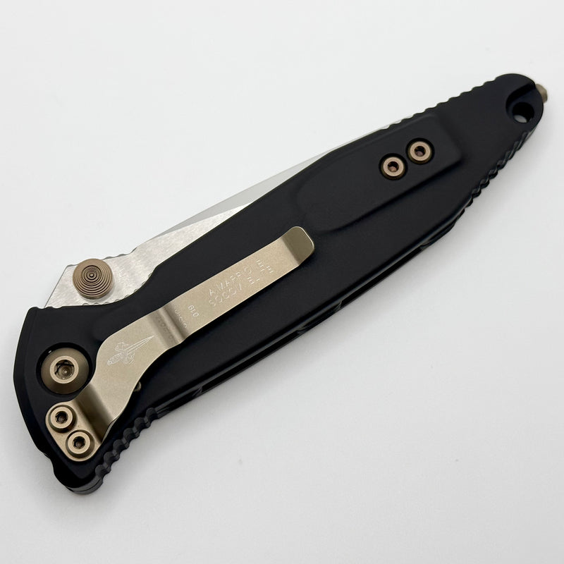 Marfione Custom Knives Socom Elite M/A Star Grind Mirror Polished Tanto w/ Stingray Inlay & Bronze Hardware PRE OWNED