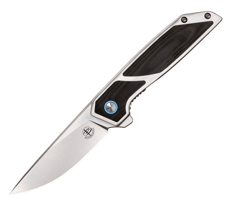 Begg Knives Diamici Stainless Steel Handles w/ Black G-10 Inlays & D2 Blade BG013