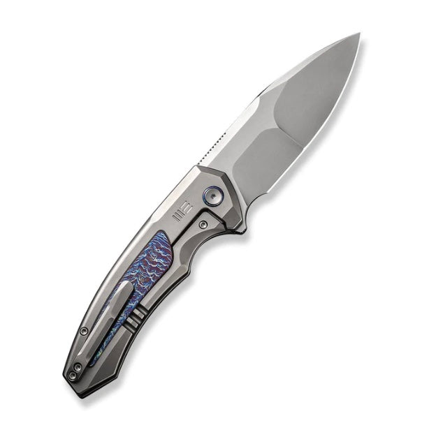 We Knife Hyperactive Flipper Polished Bead Blasted Titanium Handle w/ Vanax WE23030-1