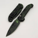 Microtech Knives LUDT Gen III Smooth Handle Topographic Black/Green Drop Point 1135S-1TPBKPGCS