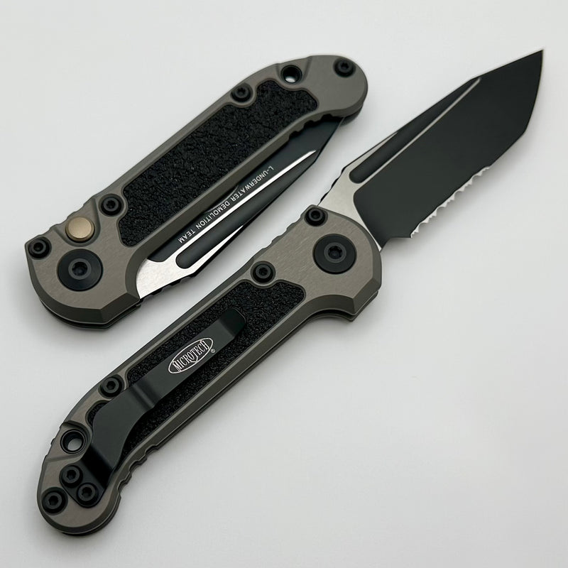 Microtech Knives LUDT Gen III Black P/S Tanto w/ Natural Clear Handle