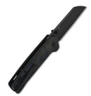 QSP Penguin Black & Blue Shredded Carbon fiber Overlay G10 & Black D2 QS130-UBL