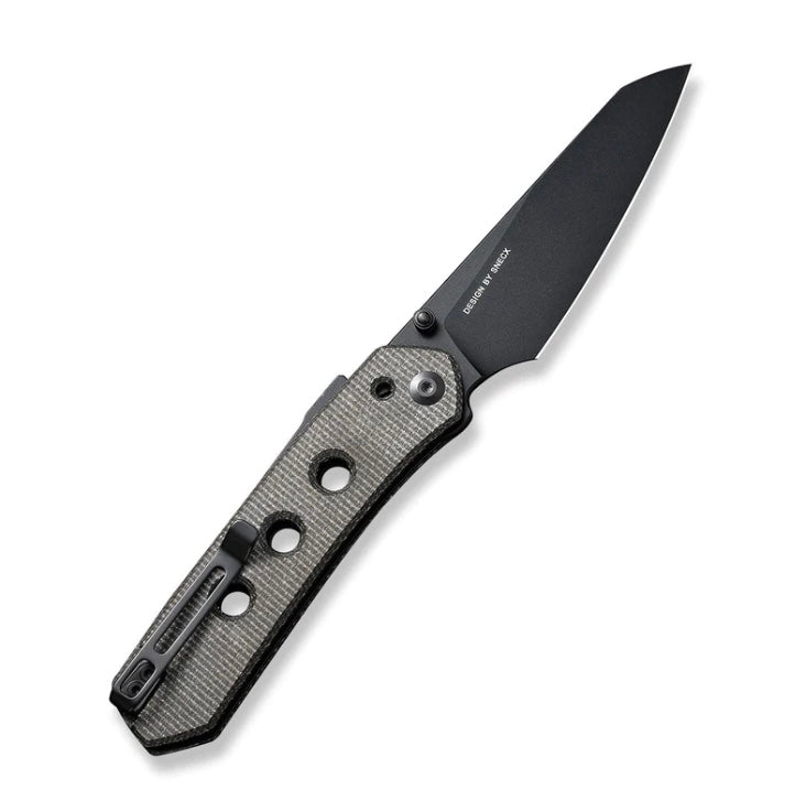 Civivi Vision FG Dark Green Canvas Micarta & Black Nitro-V C22036-3