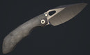 Pre Order Custom Knife Factory & Rotten Design EVO 5 Lefty Barked Stonewash Titanium Handles w/ Satin M398