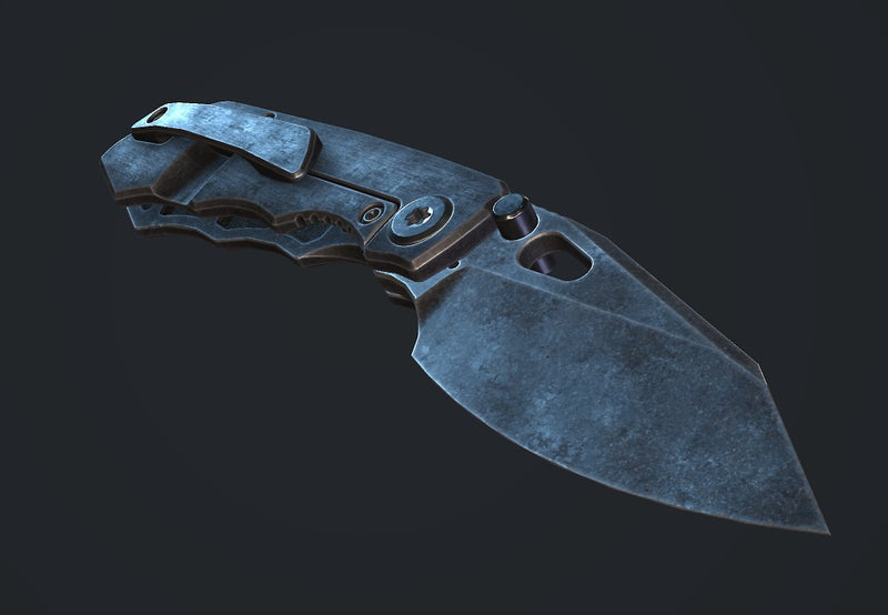 Pre Order Custom Knife Factory & Rotten Design EVO-XS Blackwash Titani