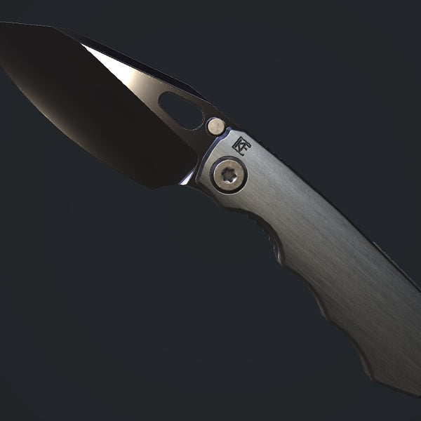 Pre Order Custom Knife Factory & Rotten Design EVO-XS DLC Titanium Han