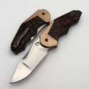 Yan Knives GTC Cabot -  Dark Matter Fat Carbon Handles w/Mokume Bolster S90V Compound Ground Blade