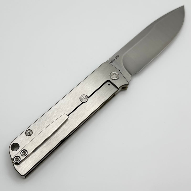 Medford Antik Front Flipper Bronze w/ Brushed Silver Handles & Tumbled S45 Drop Point