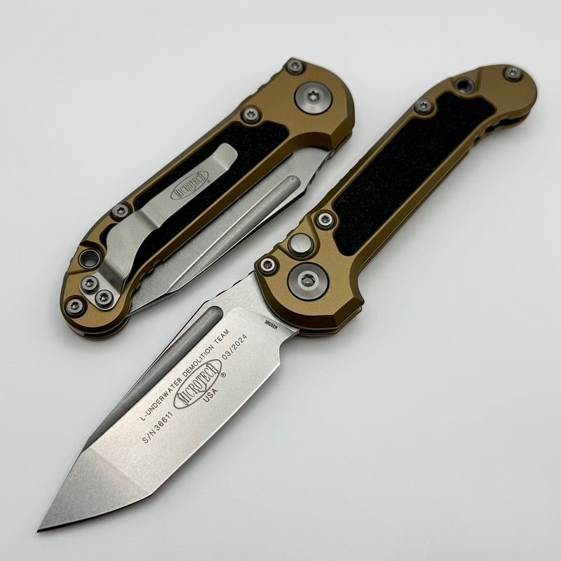 Microtech Knives LUDT Gen III Stonewash Tanto w/ Tan Handle 1136-10TA ONE PER HOUSEHOLD