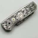 Pro-Tech Runt 5 Ultimate Custom w/ Engraved Stainless Steel Handle & Damascus 2024 Custom 002