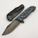 Reate Knives 9D-V2 Frost Fat Carbon Handle w/ DLC Belt Satin 154CM