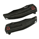 Reate Knives Jack Jr. Black Aluminum Integral Handle w/ Carbon Fiber Inlay & Red Pivot Collar & DLC S30V