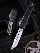 Microtech Ultratech ZBP Hellhound Stonewash w/ Black Milled Handle Signature Series 1119EX-10S