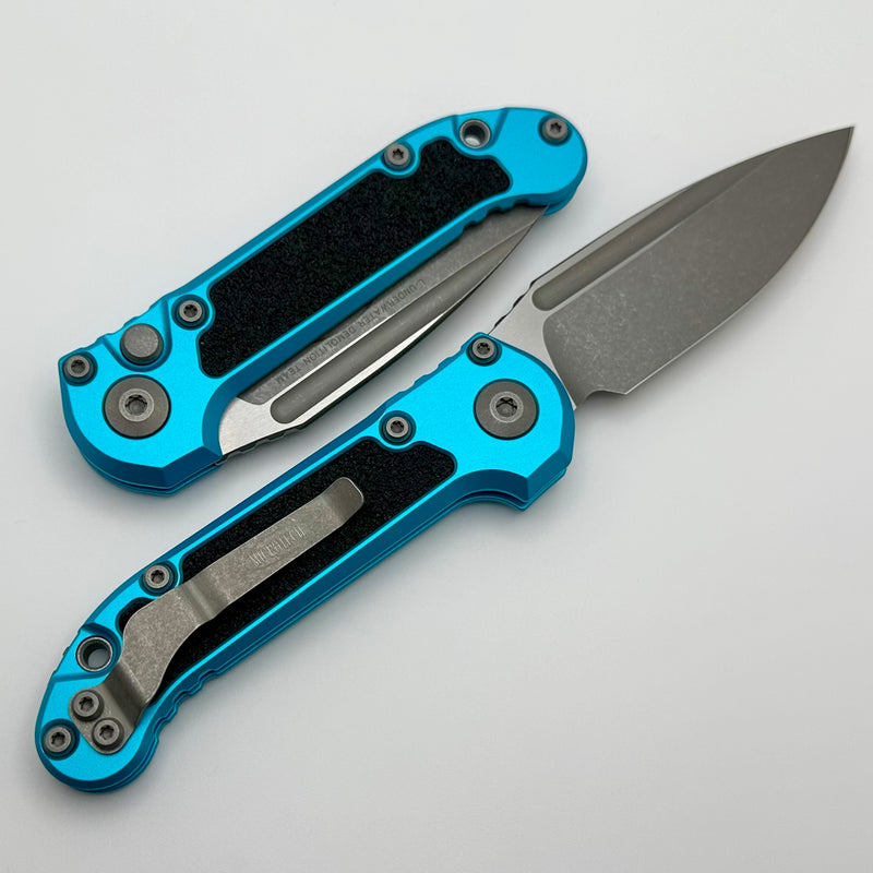 Microtech Knives LUDT Gen III Apocalyptic Drop Point w/ Turquoise Handle 1135-10APTQ ONE PER HOUSEHOLD