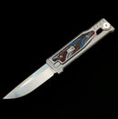 Reate EXO M Multi Color Damascus Pattern G-10 & Satin Drop Point