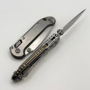 Marfione Select Microtech LUDT Ram-Lok w/ Slab Side Titanium Handles & Bronze Accents & Stonewash Drop Point 1135RLS-10MS1