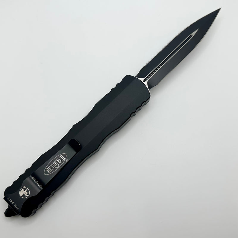 Microtech Dirac Delta D/E Black Tactical Fully Serrated 227-3T PRE OWNED