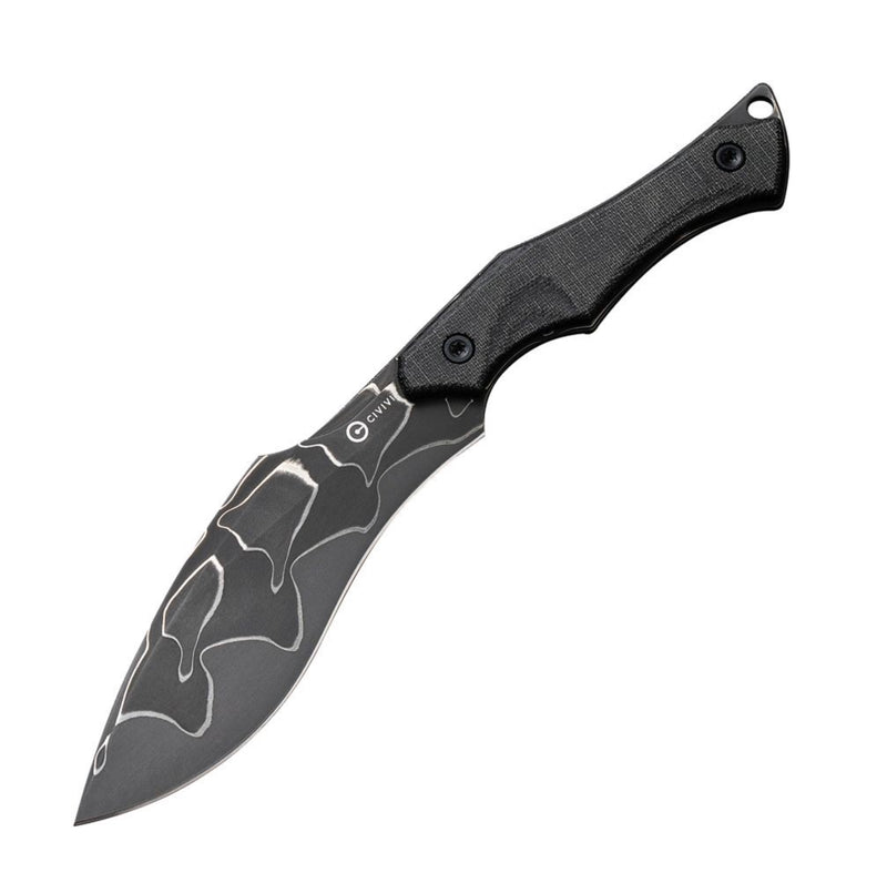 Civivi Knives Vaquita II Neck Knife Black Linen Micarta & Damascus C047C-DS1