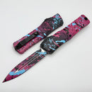 Microtech Knives Combat Troodon Gen III D/E Black/Pink Light Blue Splatter Signature Series 1142-1BKPKLBSPLS