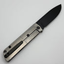 Medford Antik Front Flipper DLC S45 Drop Point & Star-N-Bars/Rivets Handles w/ Black Hardware/Clip