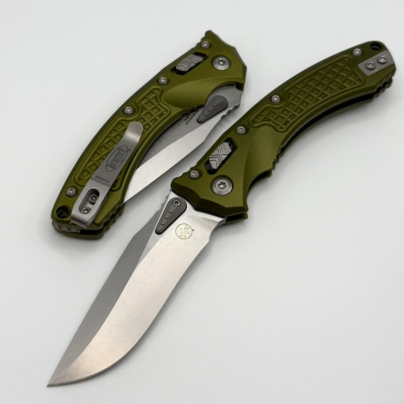 Microtech Amphibian Mini RAM LOK OD Green Frag Aluminum & Stonewash M3
