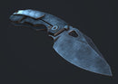Pre Order Custom Knife Factory & Rotten Design EVO 5 Blackwash Titanium Handles w/ Blackwash M398