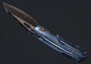 Pre Order Custom Knife Factory & Rotten Design EVO-XS Full Dress ZircuTi Titanium Handles w/ Damasteel