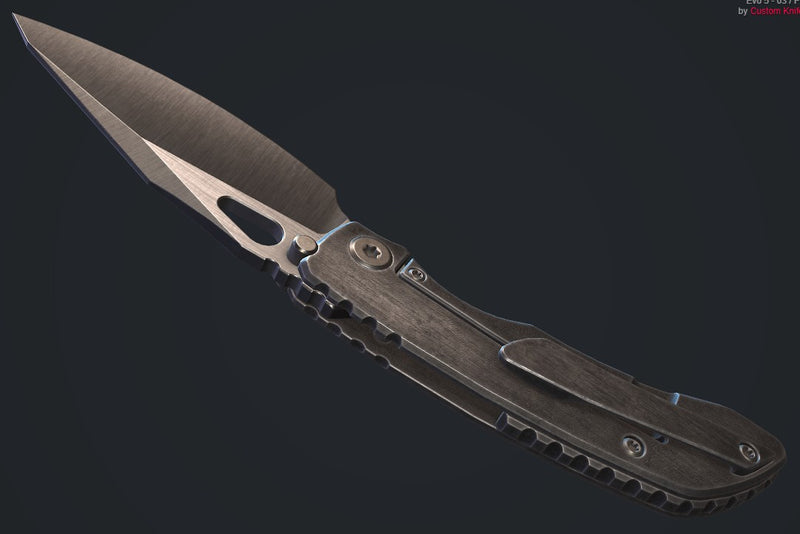 Pre Order Custom Knife Factory & Rotten Design EVO 5 Barked Stonewash