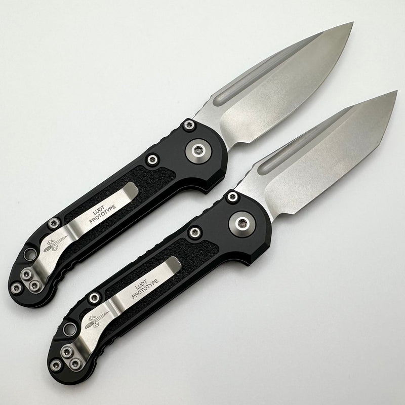 Marfione Custom Knives LUDT Gen III Prototype Set of 2 w/ Stonewash Blades & Black Handles