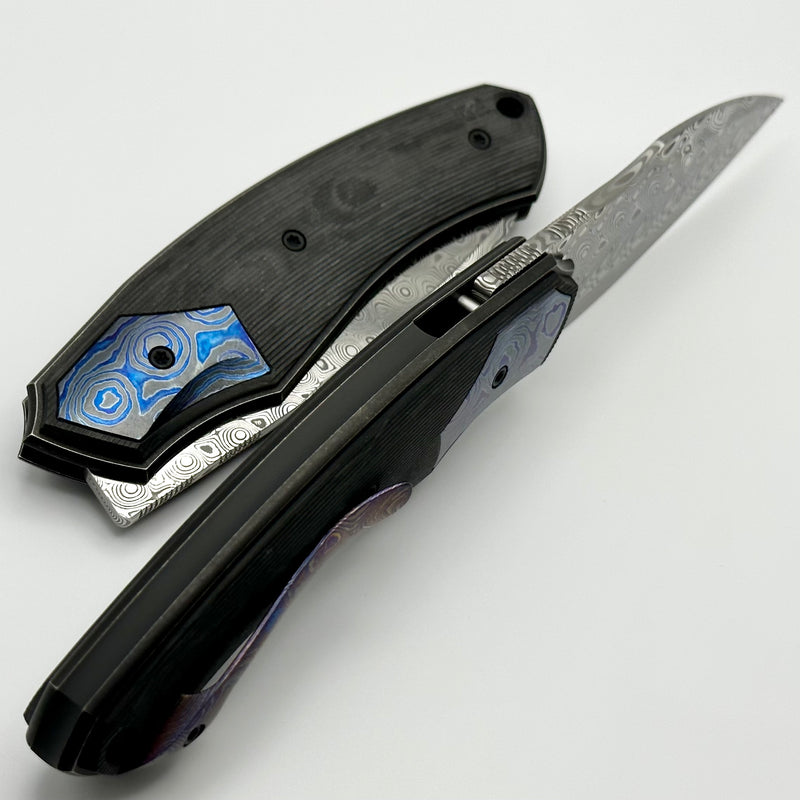 Custom Knife Factory Davless Carbon Fiber & ZircuTi w/ Damasteel