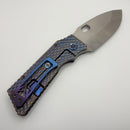 Medford TFF-1 Fat Daddy Blue/Violet Fade Dragon Handles w/ Tumbled MagnaCut