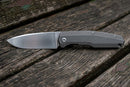 PRE ORDER Custom Knife Factory FIF21 Stonewash Titanium Handles & M398 Hand Satin