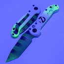 Microtech Knives LUDT Gen III Smooth Handle Ghost Busters Caution Tape Tanto NCB Exclusive Signature Series 1136S-1GBS-XGB One Per Household