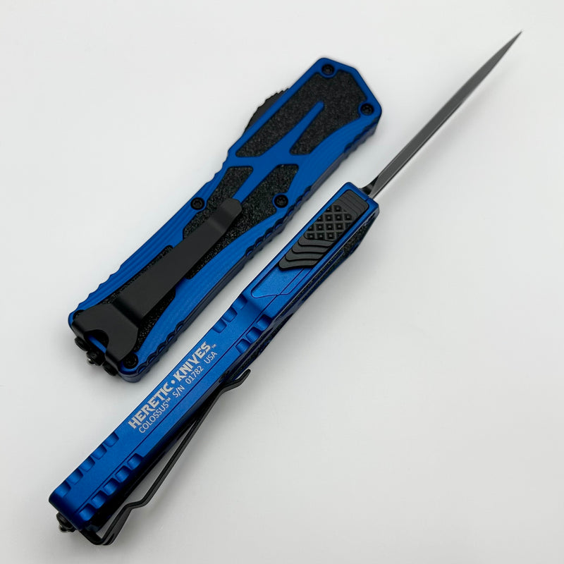 Heretic Knives Colossus DLC Double Edge Magnacut & Blue Handle H041-6A-BLU