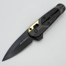 Benchmade Lowden w/ Titanium/Carbon Fiber Handles & DLC Damasteel Gold Class 491BK-261