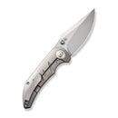 We Knife Polished Bead Blasted Riff-Raff Milled Titanium Handles w/ CPM-20CV WE22020B-4