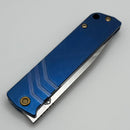 Medford Antik Front Flipper Tumbled S45 Tanto & Blue Tumbled Titanium Handles w/ Bronze Hardware/Clip