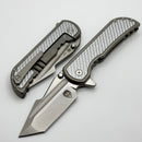 Mechforce Knives Alphahunter Collab Apocalypse w/ Silver Twill Carbon Fiber Inlays & M390