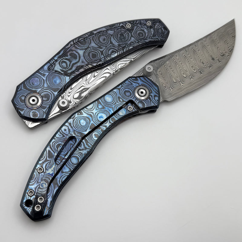 Custom Knife Factory Blava Dressed w/ ZircuTi Handles & Damasteel