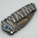 Medford Knife Praetorian T Vulcan S45 Tanto & Silver Predator Sculpted Handle w/ Flamed Hardware/Clip
