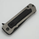 Medford TFF-4 DLC S45VN Tanto & Old School Tumbled w/ Black G-10 Inlay & Black Clip/Hardware