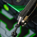 Heretic Hydra V4 w/ Carbon Fiber Handle & DLC Tanto w/ Flamed Accents H406-6A-CF/FTI