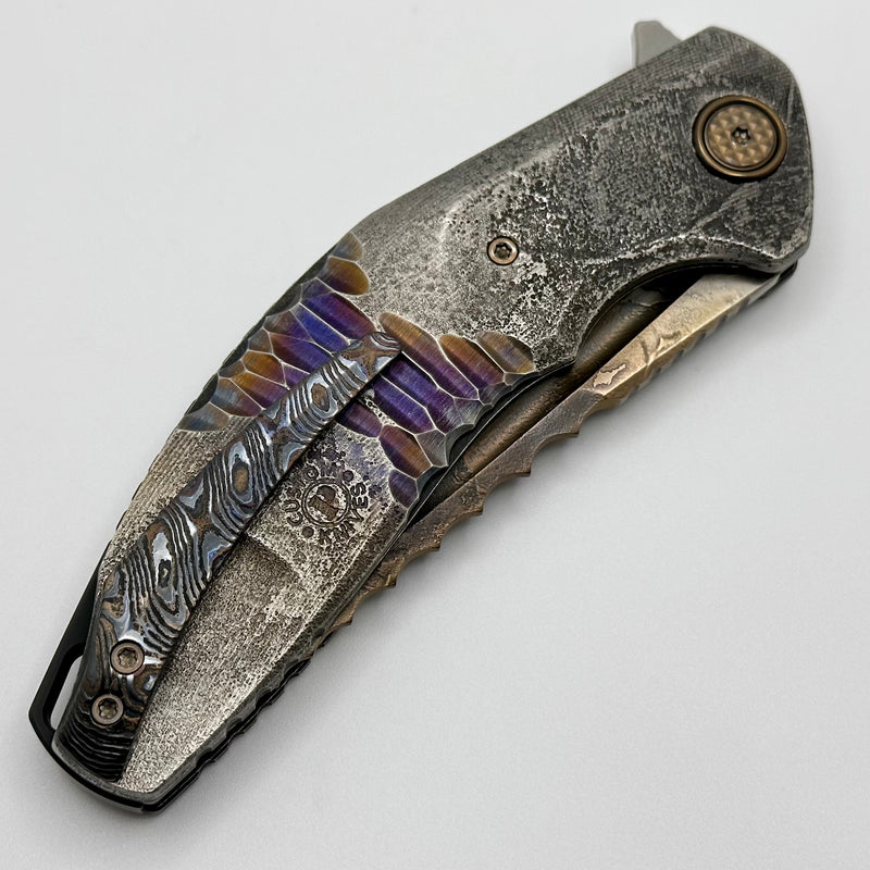 Custom Knife Factory ONE OFF Textured Titanium Marauder