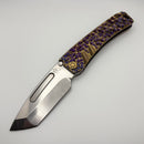 Medford Marauder Full Size Bronze/Violet Peaks & Valleys Titanium Handles w/ 0.26" Tumbled MagnaCut Tanto