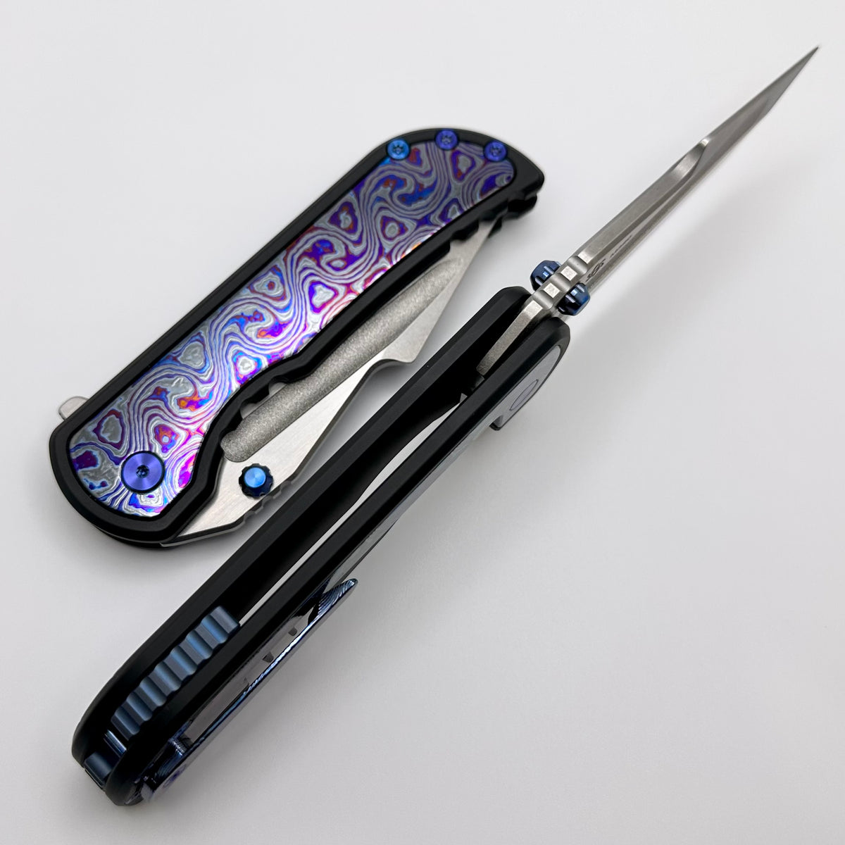 mabli セトア Mechforce Knives Alphahunter Collab Apocalypse w/ Black Timascus Inlay